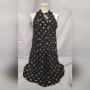 Black and Gold Polka Dot Dress - NWT